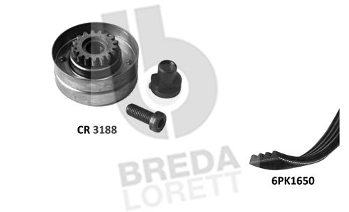 BREDA LORETT Поликлиновой ременный комплект KCA0062
